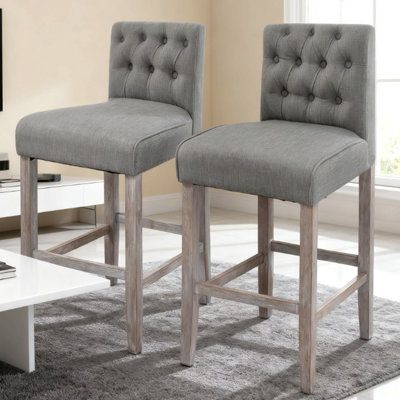 Tabourets de bar à hauteur de comptoir, chaise de salle à manger rembourrée sans accoudoirs à oreilles