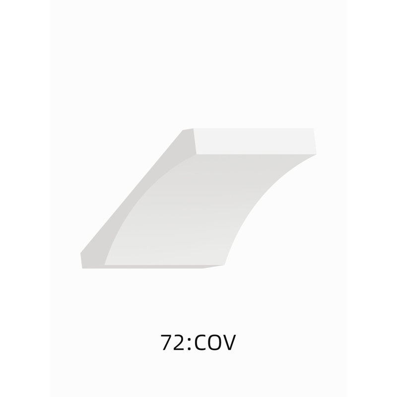 Moulure de corniche Cove de 96 po, blanche, COV-WH, White
