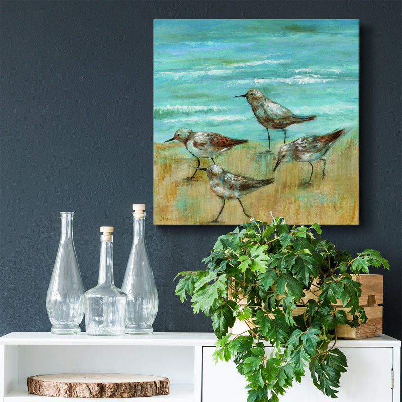 Sandpipers III - impression sur toile tendue, H 16 po x l 16 po x P 1 po