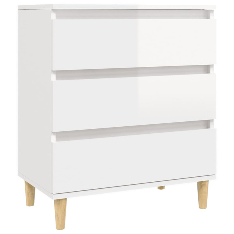 Caraban 60 cm W Eucalyptus Solid Wood Sideboard, Ivory/Oak