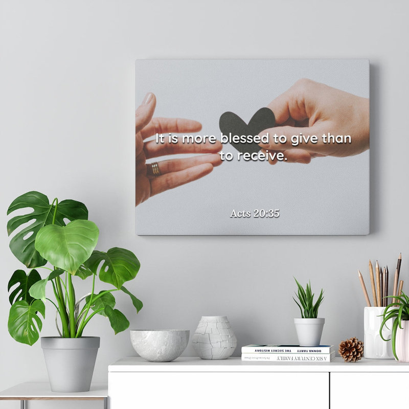 Support the Weak Acts 20:35 1 Piece Wrapped Canvas Wall Art, 28cm H x 36cm W