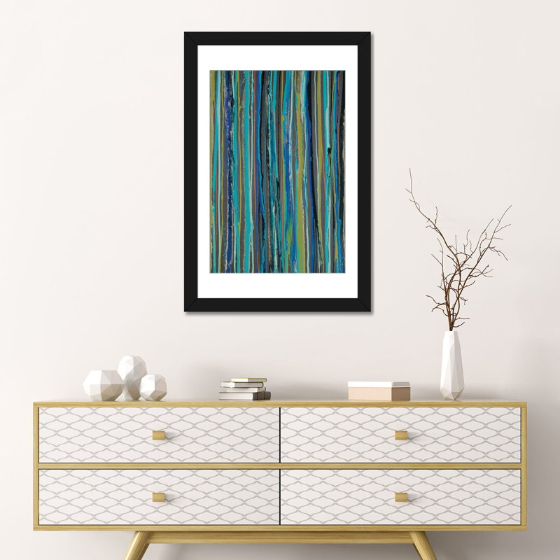 « peacock », reproduction sur toile, Papier d'art encadré noir, H 24 po x l 16 po x P 1 po