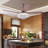 52" Modern Crystal Ceiling Fan with Light, 5-Blade Reversible Motor, 3-Color LED, Remote Control