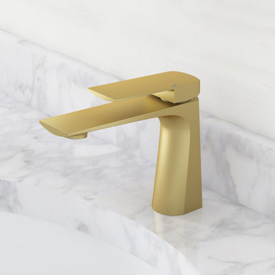 Single Handle Low Arc Bathroom Lavatory Vanity Sink Faucet