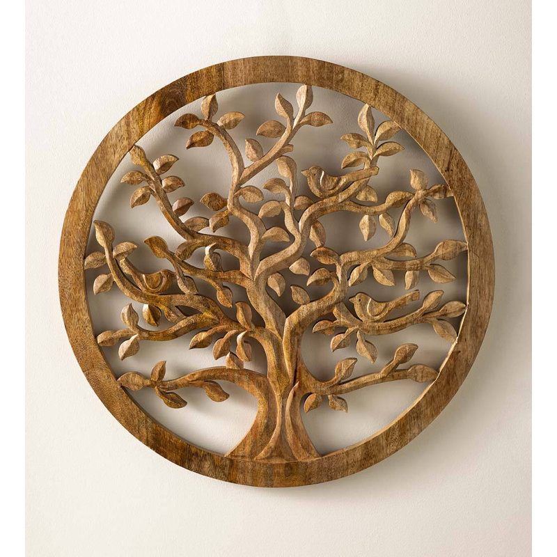 Wooden Carved Tree Of Life Wall Art