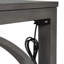 Ensemble de table de salle à manger à hauteur de comptoir 3 pièces Farmhouse avec port USB et tabourets rembourrés, gris-129590675