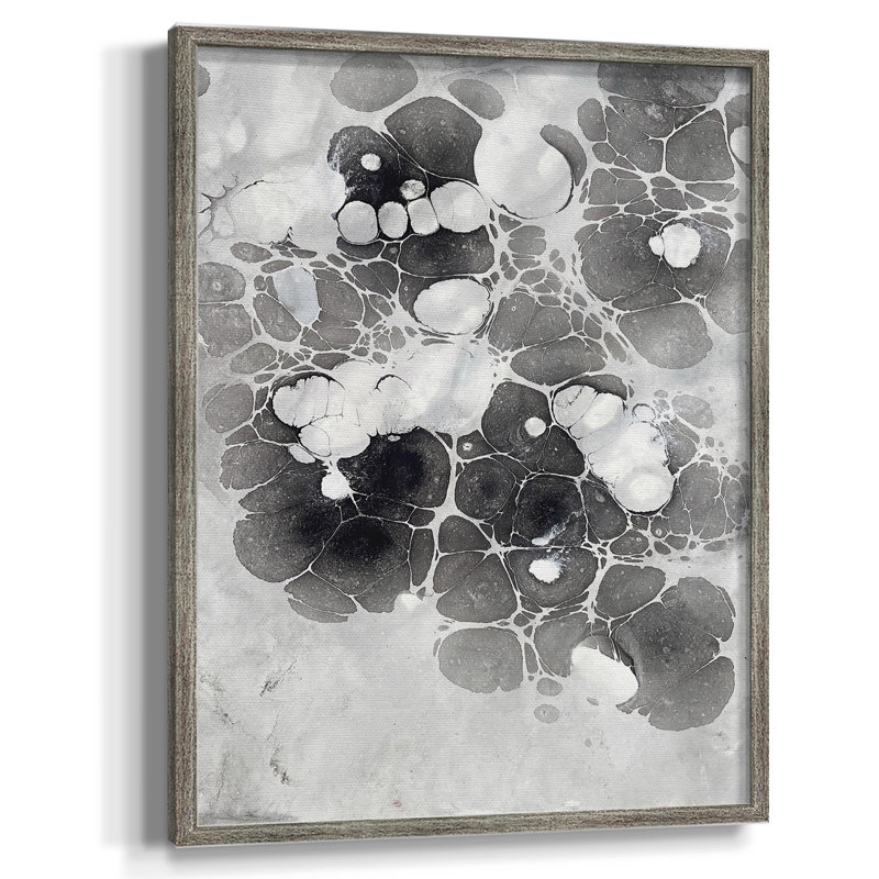 Marbling XIII Framed Print - Solid Wood, 21" H x 17" W