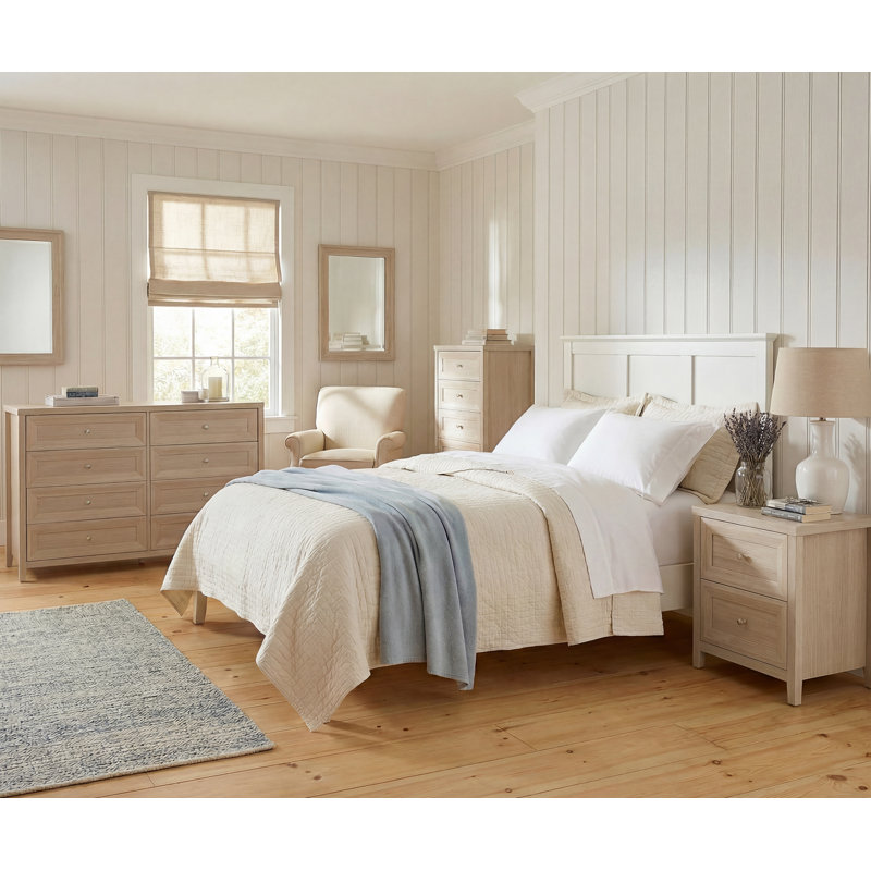 4 Piece Bedroom Set, Ivory White