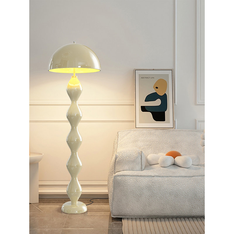 Lampe sur pied en fer forgé artistique Minimalist, Cream, Cream