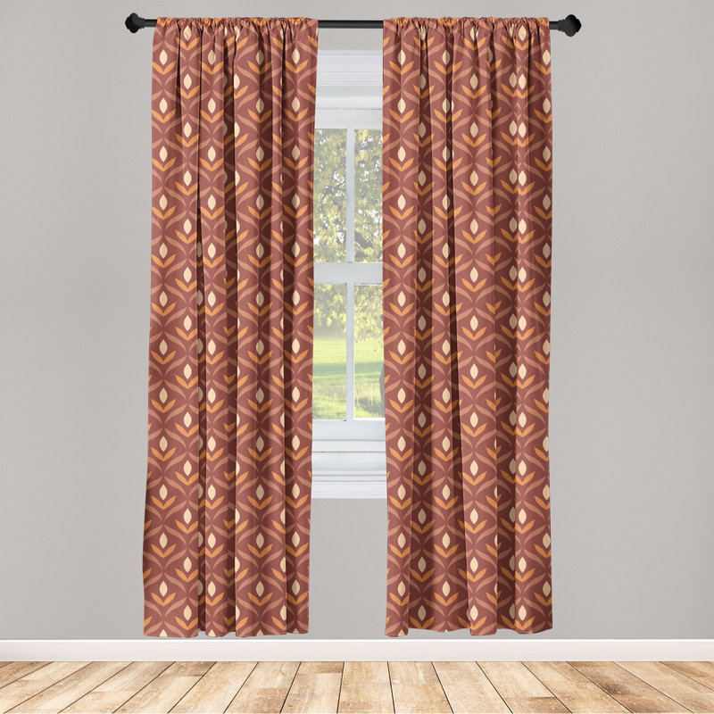 Vriti Semi Sheer Curtain Pair, 28" W x 84" L