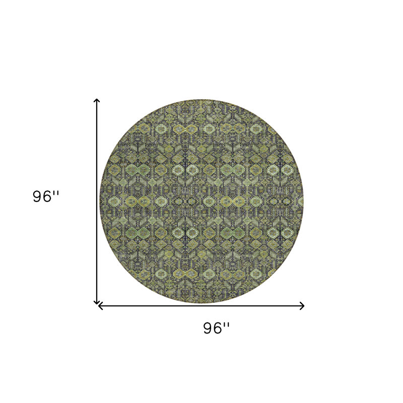 Tapis d'intérieur rond 8 po