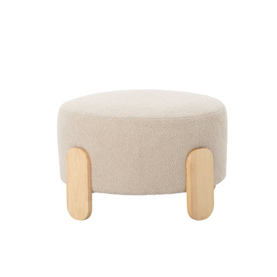 24.8'' W Round Upholstered Ottoman