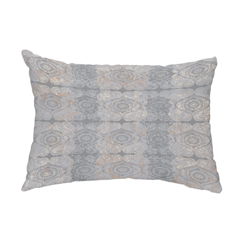 Outdoor Reversible Throw Pillow, Gray