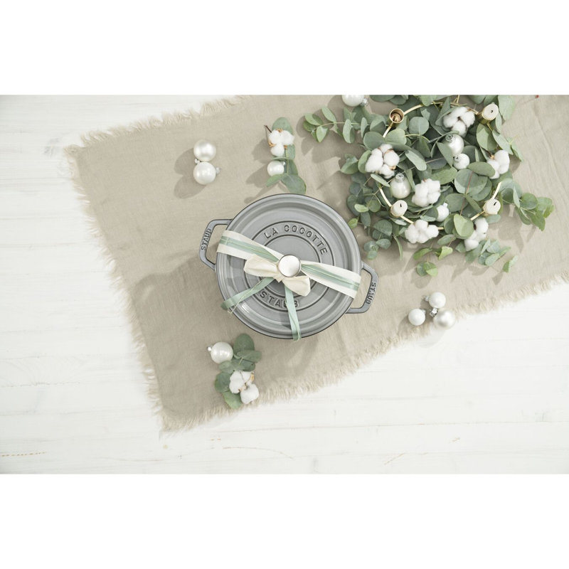 La Cocotte Cast Iron Round Cocotte, 2.75 quarts, Graphite Gray