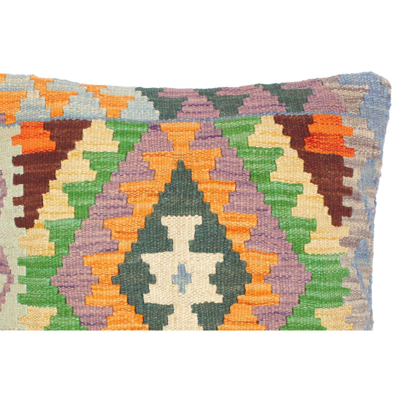 Hand-Woven Square Wool Pillow Cover & Insert