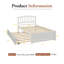 Lit plateforme en bois avec lit gigogne-1138279875