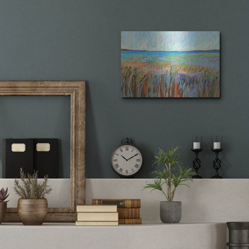 «Luxe Metal Art« Summers Coast »par Jane Schmidt» par Jane Schmidt, H 12 po x l 16 po