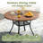 6-Person Round Patio Dining Set With Stackable Chairs-1162110442