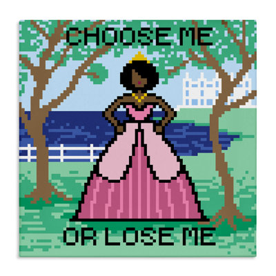 Art mural sur toile «Select me Pixel Princess» par Grace Popp