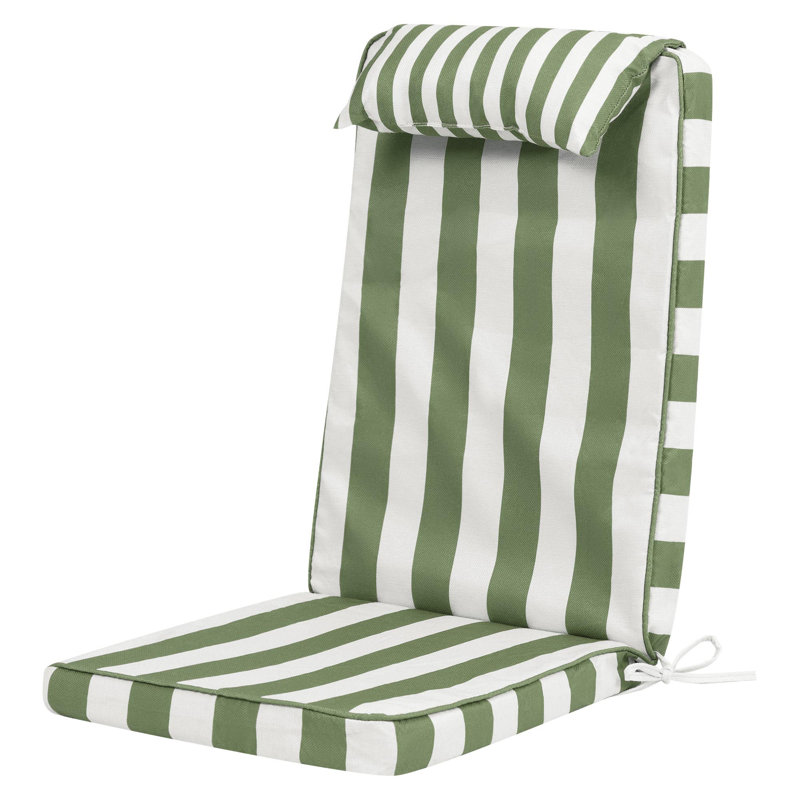 2 Pack High Back Seat Pad Deck Stripe, Cushion, Terracotta, Green
