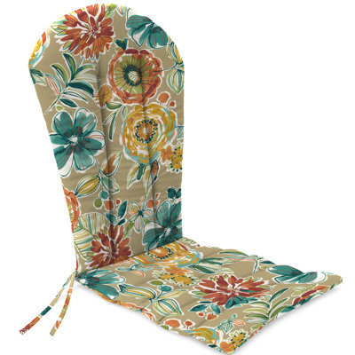 20" x 52" Outdoor Adirondack Chair Cushion with Ties