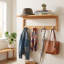 Solid Wood 4 - Hook Coat Rack