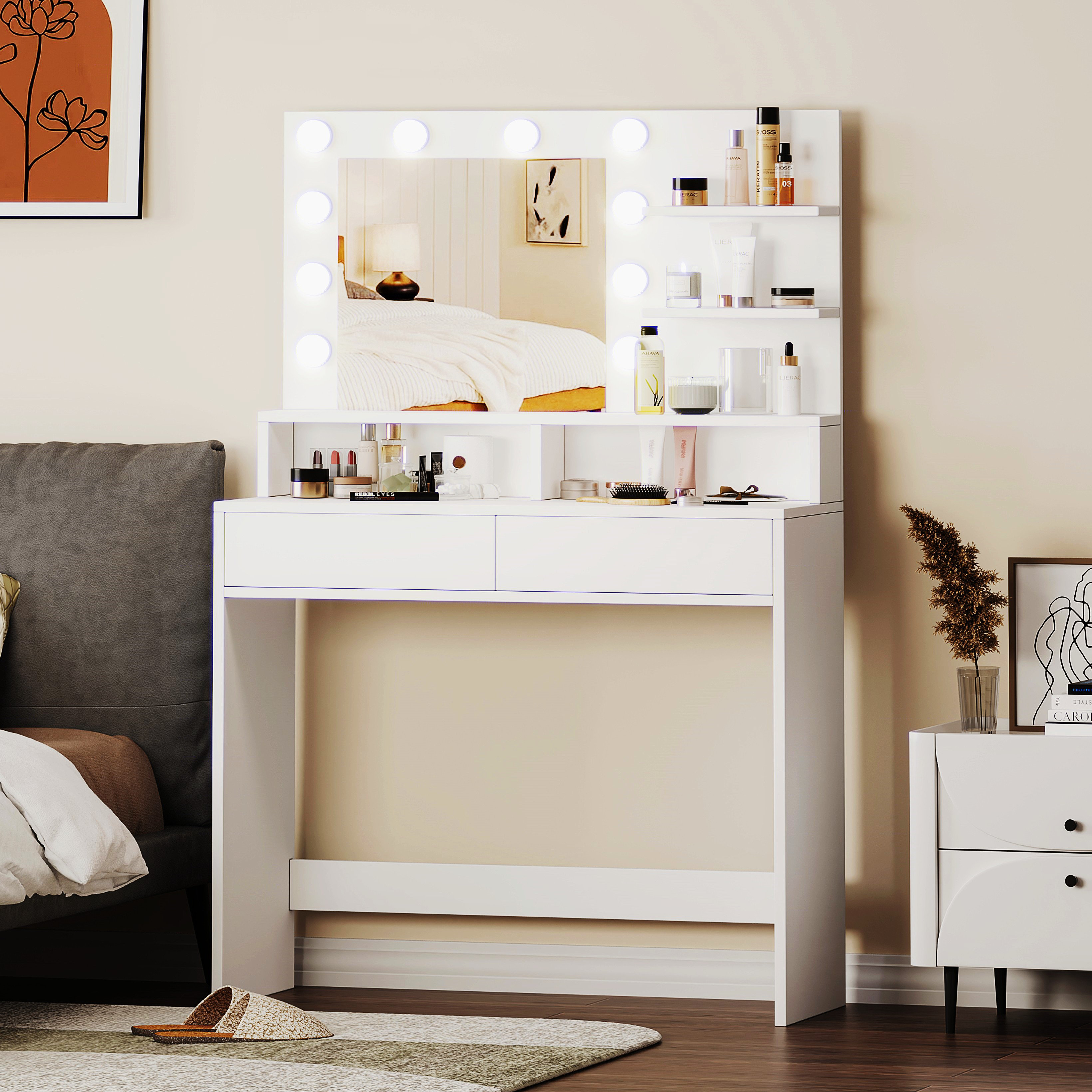 floating shelf dressing table | Idee arredamento camera da letto, Idee per  la stanza da letto, Idee camera da letto