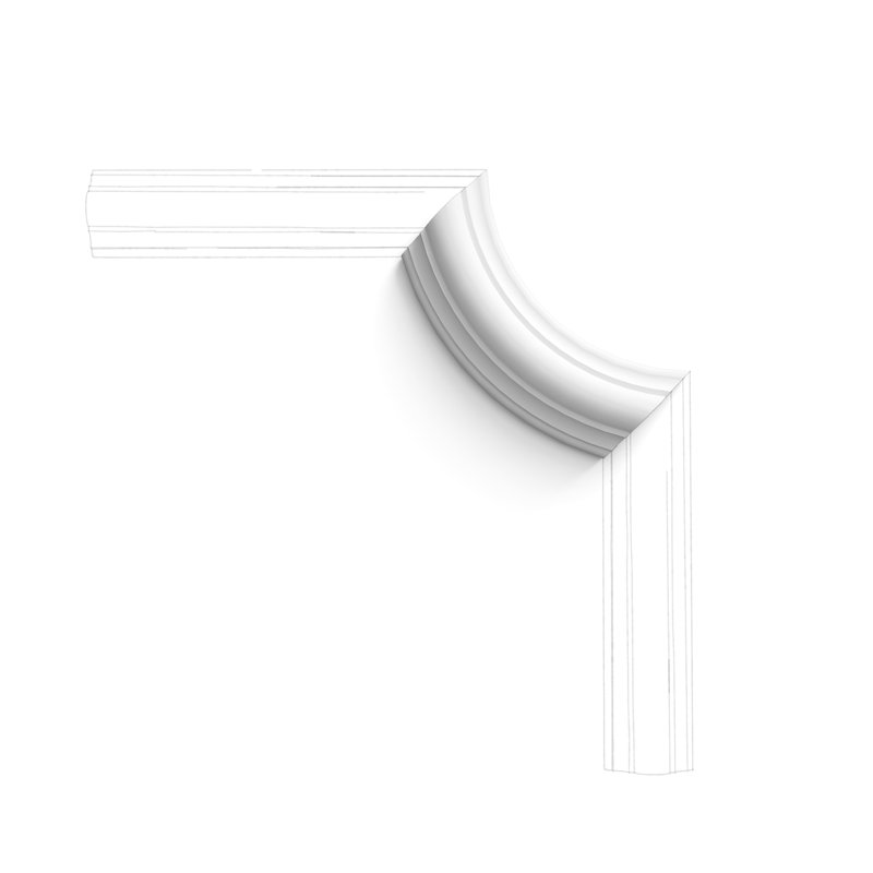 Rail pour chaise h 6,5 po x l 6,5 po x p 1,1 po curve