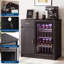 Armoire de bar de ferme avec mini-réfrigérateur, armoire de café avec prise de courant, tiroir de rangement et tablette réglable, armoire de cuisine pour la salle à manger-133343775