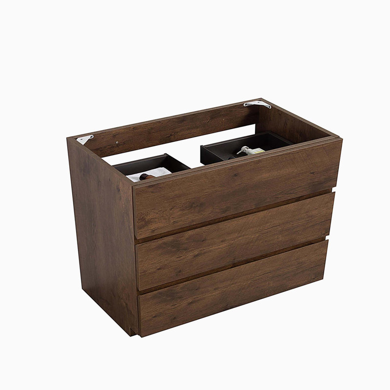 Armoire de plancher sans lavabo, avec trois tiroirs, pré-assemblée