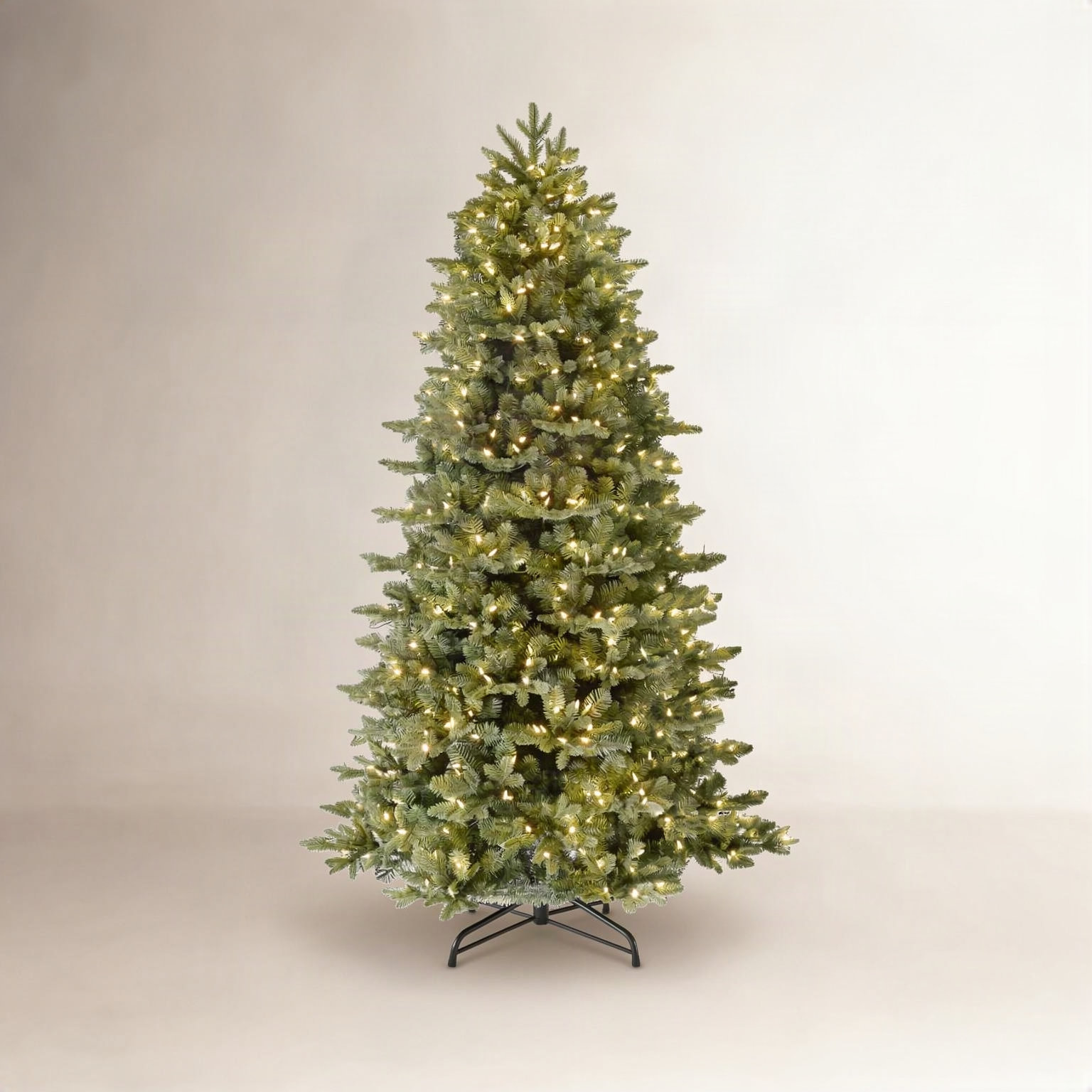 Slim Pre-Lit Fir Christmas Tree, 6.5' H