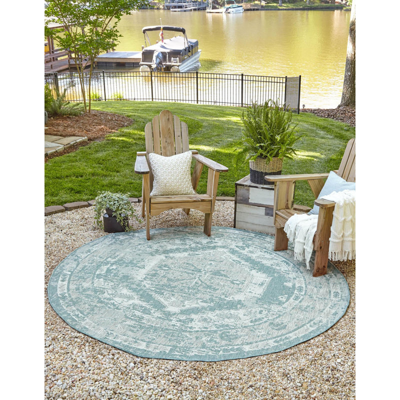 Oriental Indoor / Outdoor Rug, Round 10'