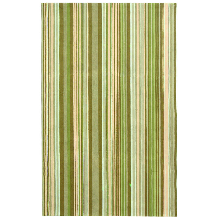 Atilia Hand Hooked Cotton Pile Striped Rug