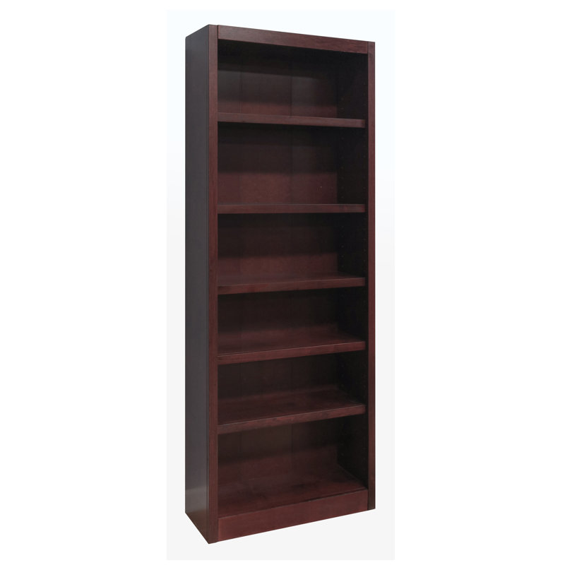 Port City Wood Bookcase, (6 Shelves) 84"H x 30.5"W x 10.63"D., Cherry