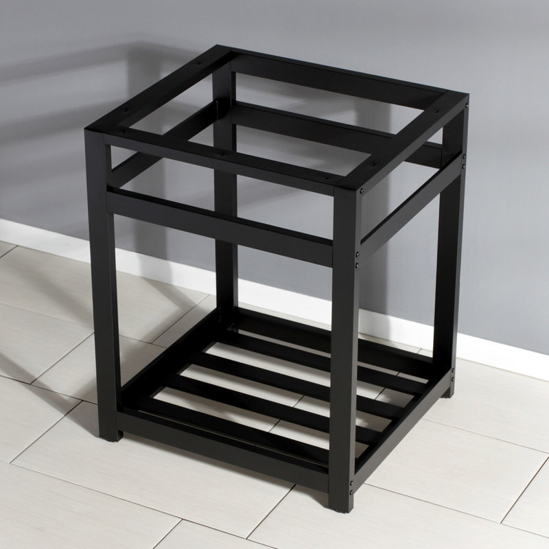 Kingston Brass Kingston Commercial Steel Console Sink Base, Matte Black