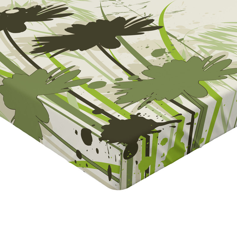 Ensemble de 2 drap-housse Ambesonne Green, Ensemble de draps pour taille de lit double