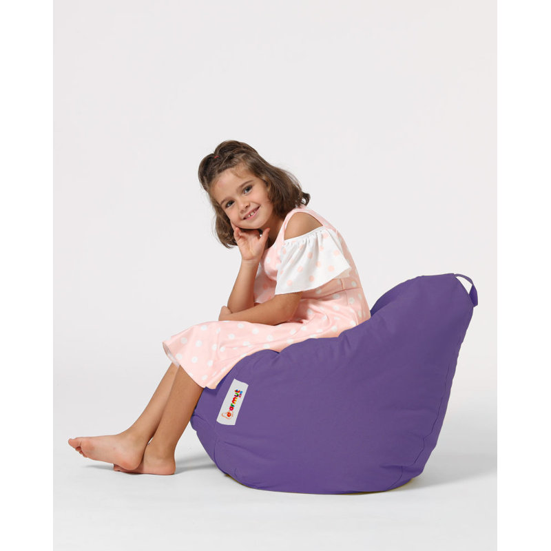 Original Purple Garden Bean Bag Chair, 23.6 x 23.6 x 9.8 inches | 100% Polyester Fabric, Waterproof, Hidden Zipper | 200 lbs Capacity, Filled with Recycled Styrofoam Beads, Perfect for Outdoor Fun & Relaxation