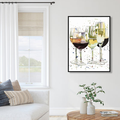 Beautiful Wine Glasses  Holidays Food Canvas for Home Decor