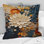 Coussin orange orange sarcelle tourbillon IV - Abstract Botanicals