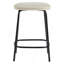 Tabouret de comptoir moderne simple avec siège rembourré, ensemble de 2, ivoire