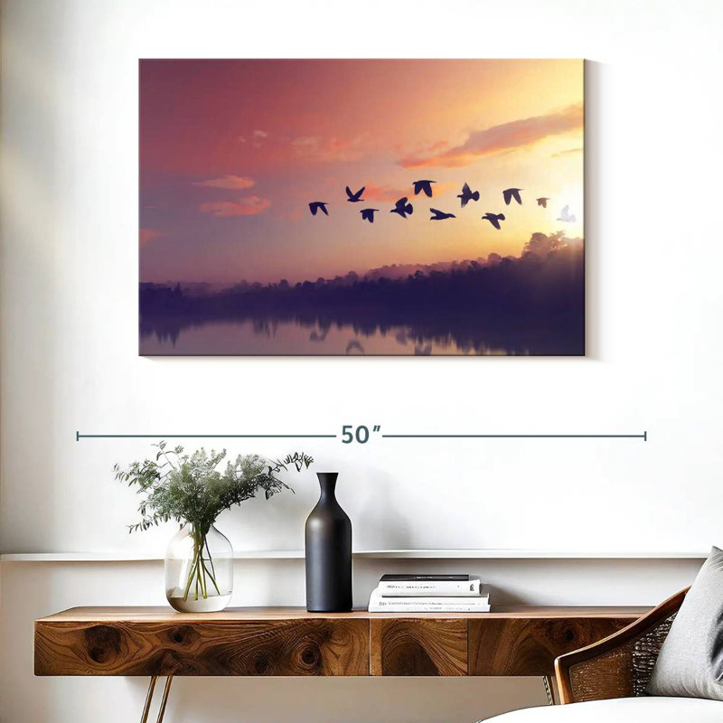 Brampt Birds Sunny Silhouette, 26" H x 39" W