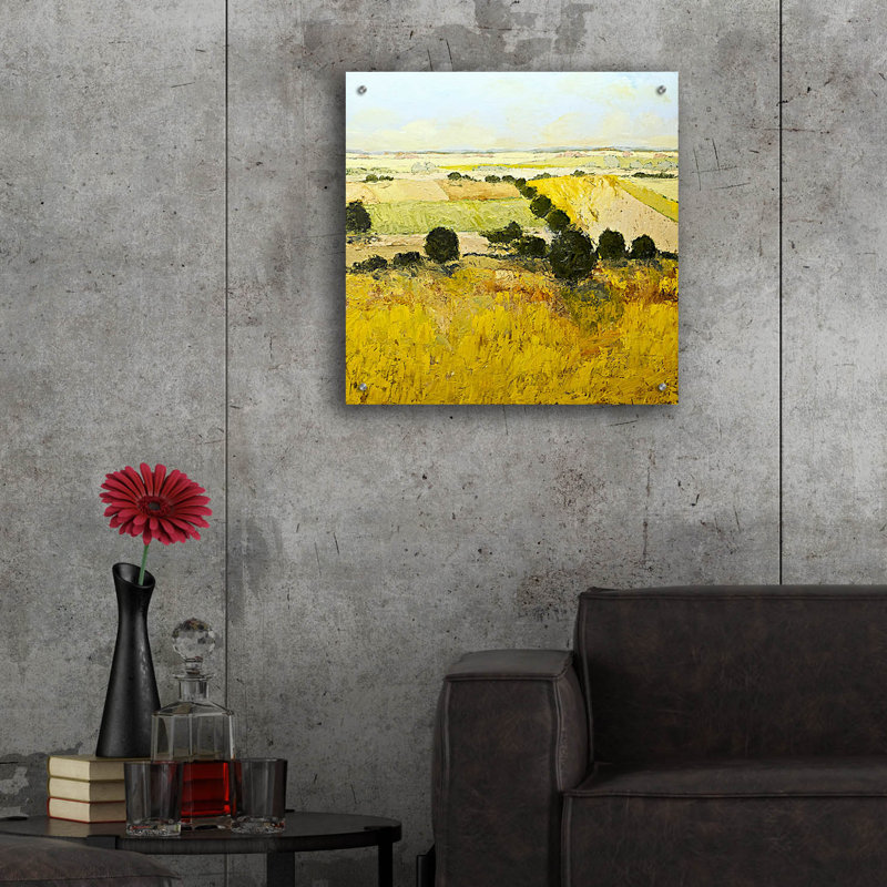  «Summer End» par Allan Friedlander, art mural en verre acrylique, 24 po x 24 po, H 24 po x l 24 po