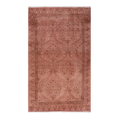 Tapis noué à la main Mazarine, unique en son genre - rose