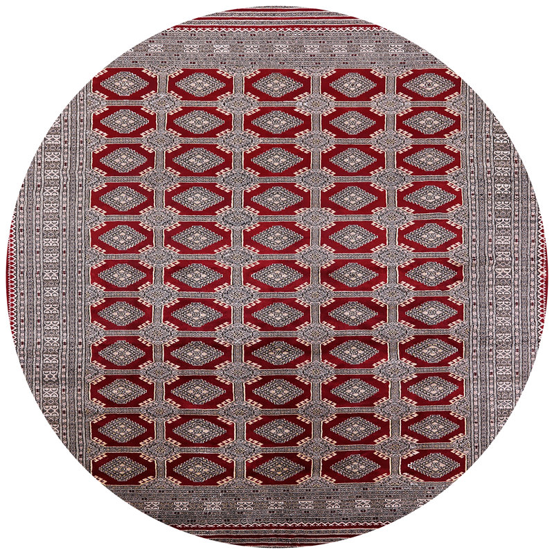 Tapis rouge / gris Sheridan Southwestern, Rond 6 pi