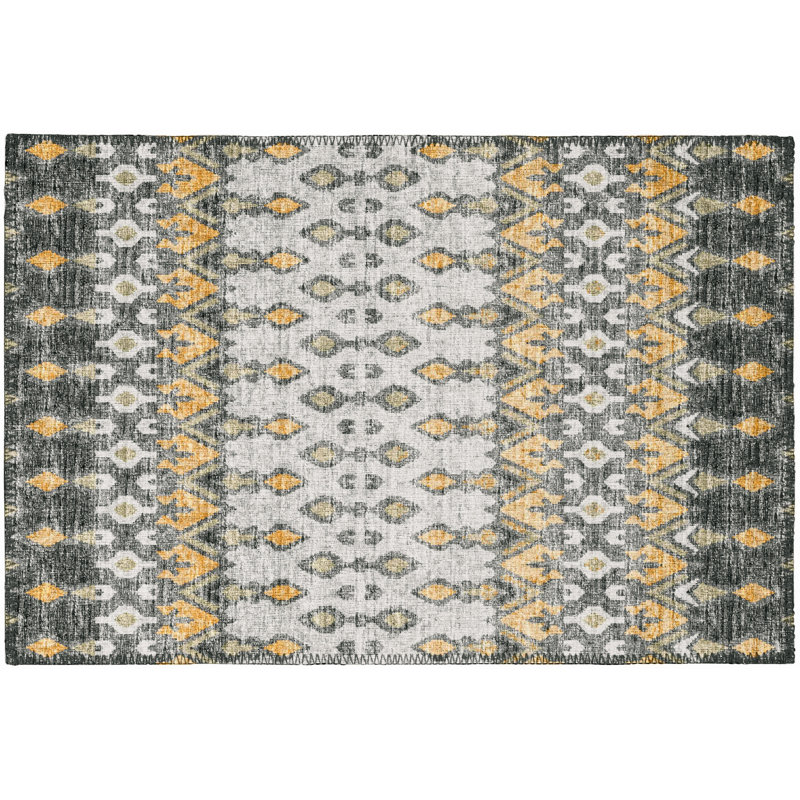 Antrel Chenille Ikat Indoor / Outdoor Rug, Rectangle 8' x 10'