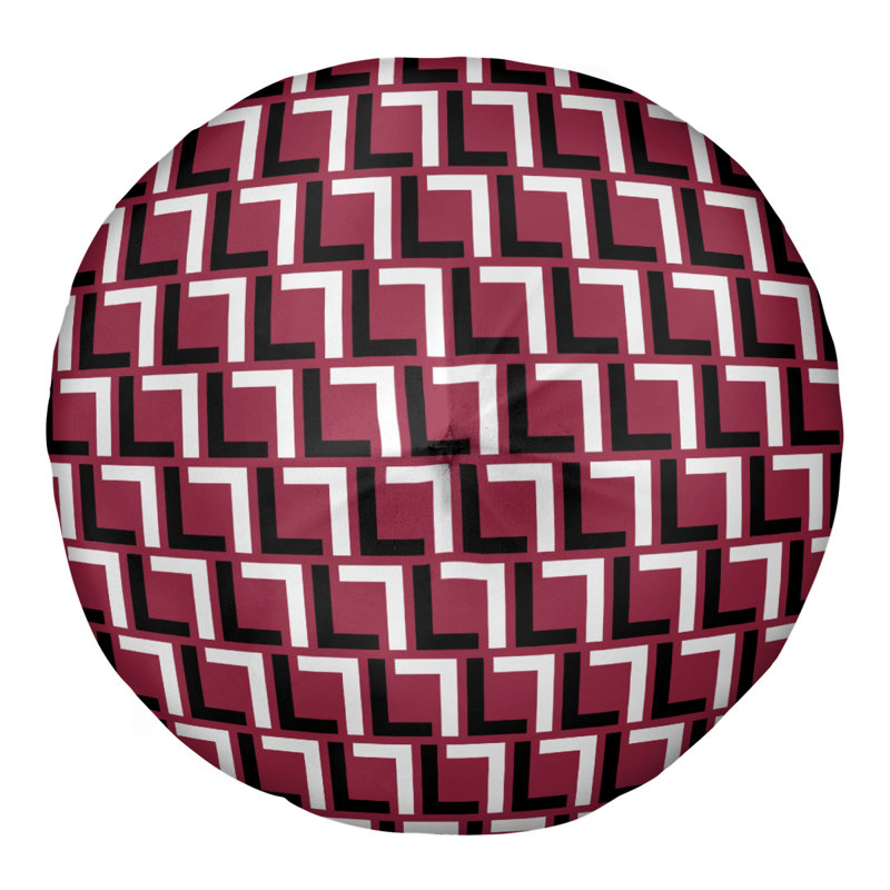 Housse de coussin et insert Arizona, 26'' x 26'', Rouge / Noir / Blanc