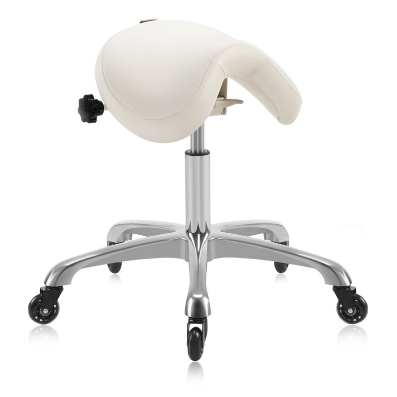 Fauteuil à roulettes pivotant Premium Premium, Blanc, Blanc