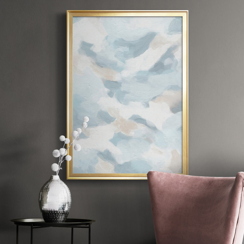 Toile encadrée de qualité supérieure Sky Sweep II - prête à être accrochée, H 24,5 po x l 18,5 po x P 1 po, Or