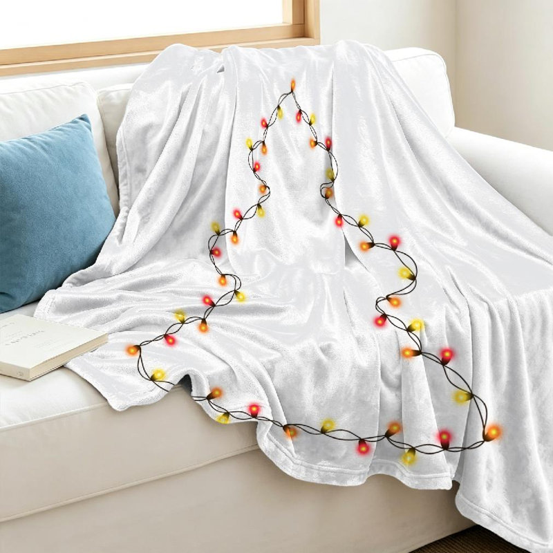 Jeté en molleton blanc ultra doux, Jeté 40 po x 50 po
