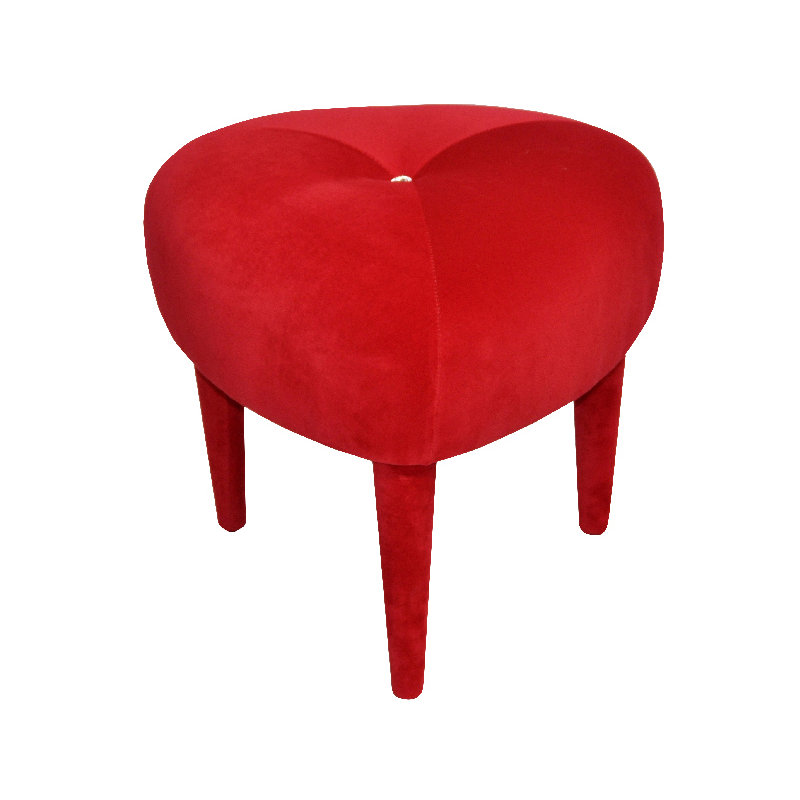 Solid + Manufactured Wood Accent Stool, Red